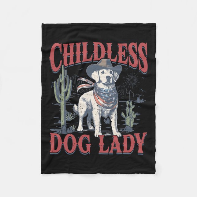 Diese kinderlose Hundedame wählt Kamala Harris 20 Fleecedecke (Vorderseite)