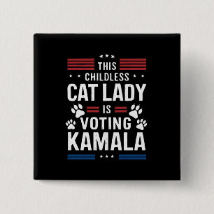 Diese kinderlose Katze-Lady wählt Kamala 2024 Button