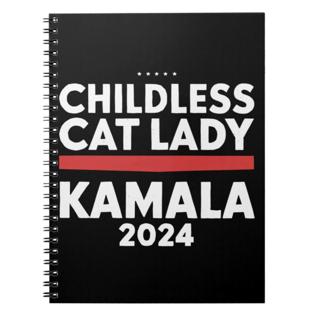 Diese kinderlose Katze-Lady wählt Kamala 2024 Notizblock (Vorderseite)