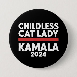 Diese kinderlose Katzenlady wählt Kamala 2024 Button