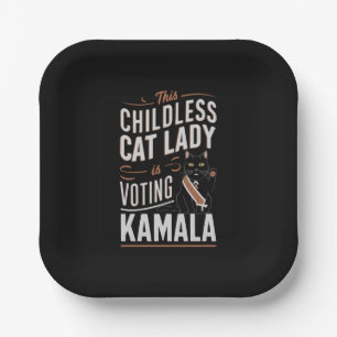 Diese kinderlose Katzenlady wählt Kamala Pappteller