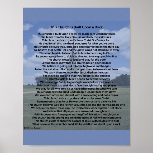 Diese Kirche ist ein Felsenposter Nr. 2 auf Plakat (Vorne)