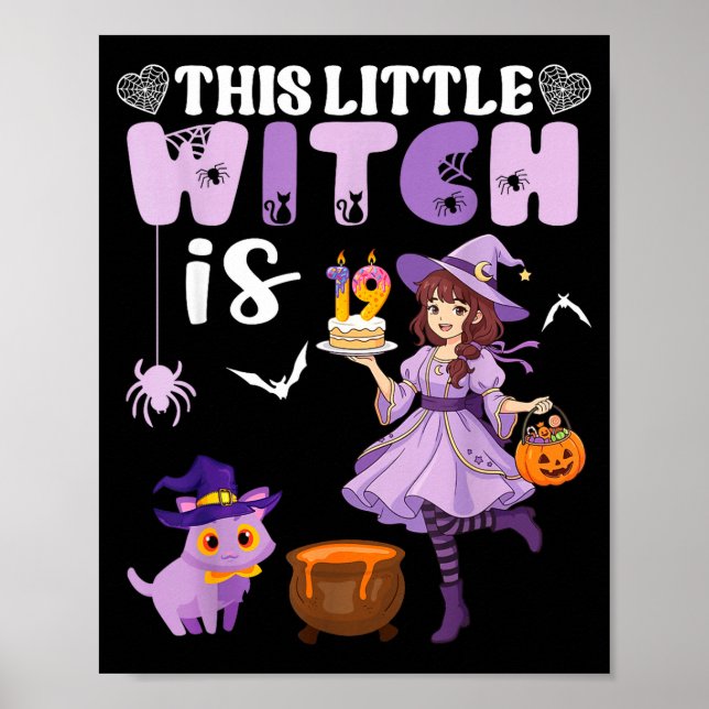 Diese kleine Hexe hat ihren 19. Geburtstag Poster (Vorne)