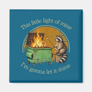 Diese kleine Leuchte Mine Waschbär Kunstwerk Magnet