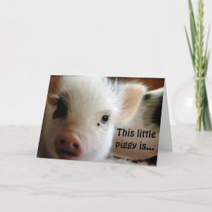 DIESE KLEINE PIGGIE IST "GLAD U R over the HILL" Karte