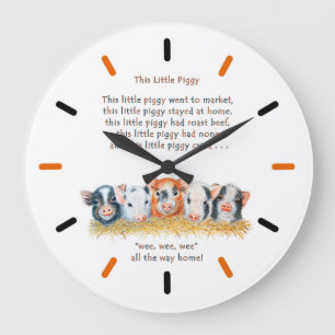 Diese kleine Piggy-Acrylwand-Uhr Große Wanduhr