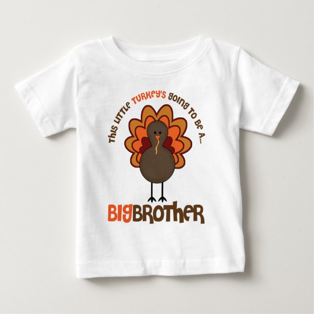 Diese kleine Türkei wird ein großer Bruder Baby T-shirt (Vorderseite)