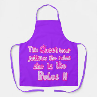 Diese Königin folgt nie den lila Regeln Schürze