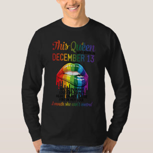 Diese Königin Geboren 13. Dez. Hassen Liebe Herz M T-Shirt