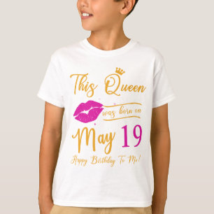 Diese Königin war Geboren im Mai glücklich Gebur T-Shirt