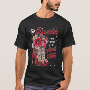 Diese Königin wurde im April 1955 April Geburtstag T-Shirt