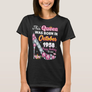 Diese Königin wurde im Oktober 1958 Geboren, glück T-Shirt