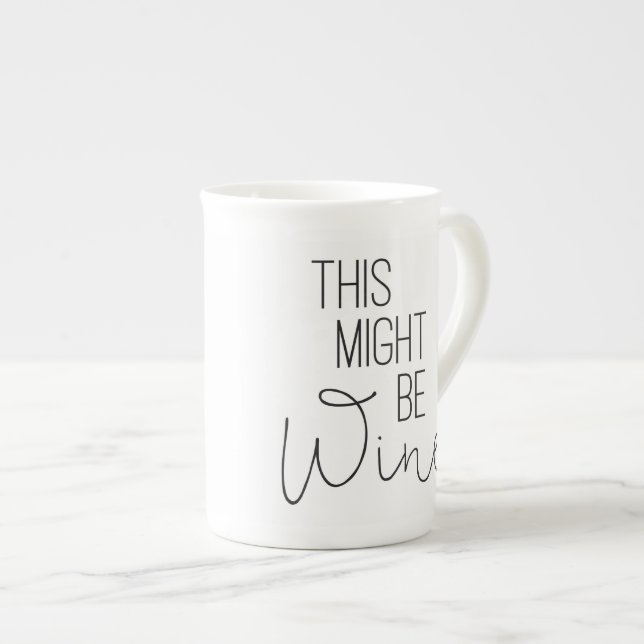 Diese könnte Wein-Tasse sein Prozellantasse (Vorderseite Rechts)