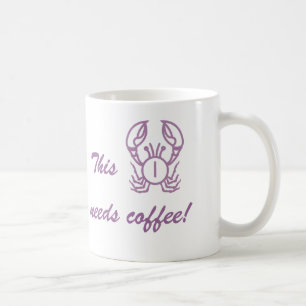 Diese Krabbe benötigt das schwermütige Kaffeetasse
