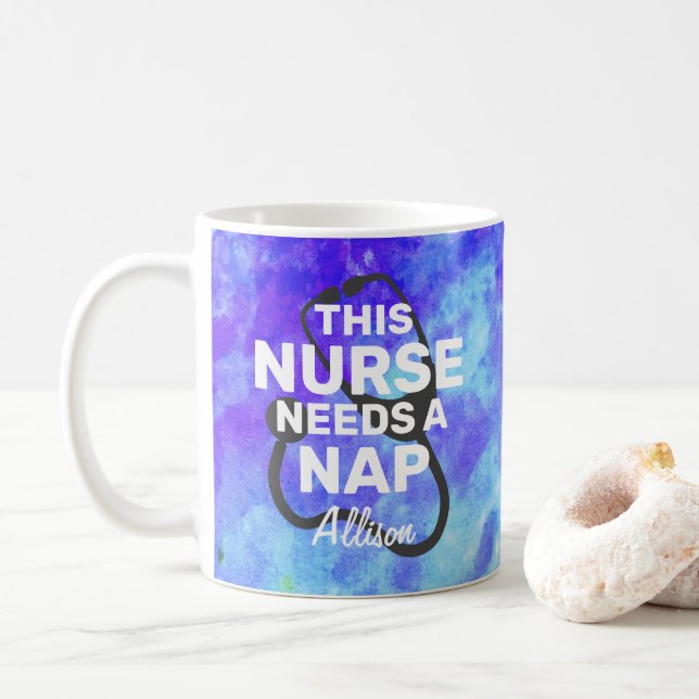 Diese Krankenschwester braucht einen Nickerchen-Sp Kaffeetasse (Mit Donut)