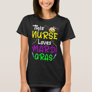 Diese Krankenschwester liebt Mardi Gras Umzug Kran T-Shirt