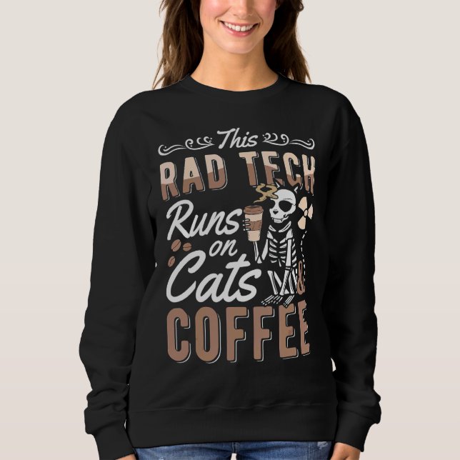 Diese Krasse Technik läuft auf Katzen und Kaffee K Sweatshirt (Vorderseite)