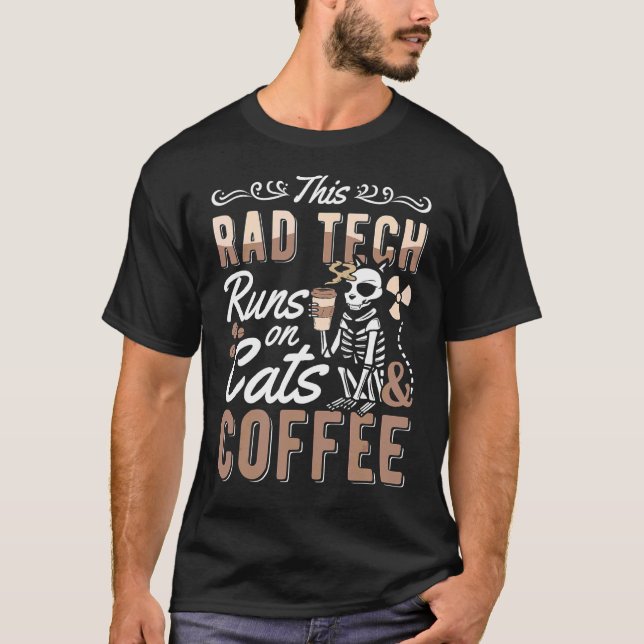 Diese Krasse Technik läuft auf Katzen und Kaffee K T-Shirt (Vorderseite)