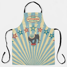 Diese Küche ist ein Zirkus Vintager Elefant gestre Schürze
