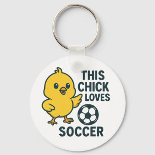 Diese Küken Lieben Fußball Schlüsselanhänger