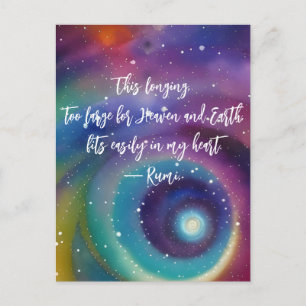 Diese lange Rumi Zitat Celestial Postcard Postkarte