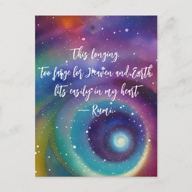 Diese lange Rumi Zitat Celestial Postcard Postkarte (Vorderseite)