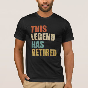 Diese Legende Hat Ruhestand Lustiger Vintage-Text T-Shirt