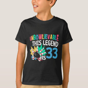 Diese Legende ist 33 Bowling 33. Geburtstag unbesc T-Shirt