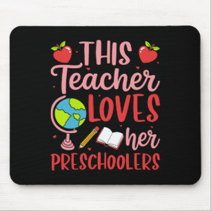 Diese Lehrerin liebt ihre Valentinstag der Vorschu Mousepad
