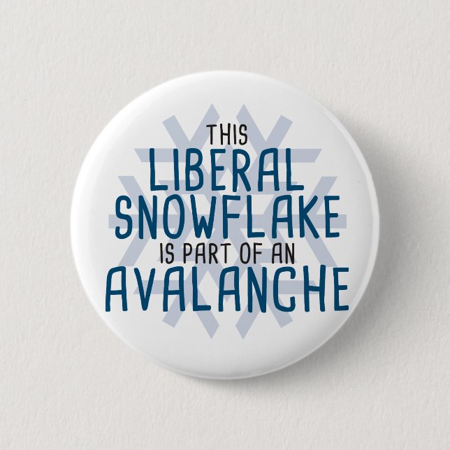 Diese liberale Schneeflocke ist ein Teil einer Button (Vorderseite)