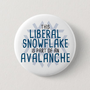 Diese liberale Schneeflocke ist ein Teil einer Button