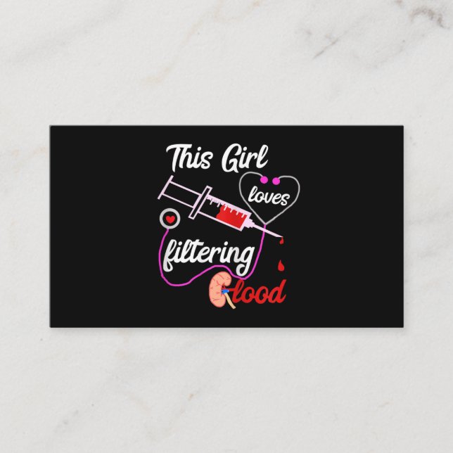Diese Lieben filtern die Blutdialyse Visitenkarte (Vorderseite)