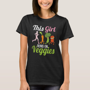 Diese Mädchen laufen auf Veggies Veganen Veganismu T-Shirt