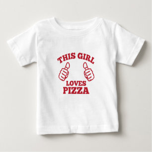 Diese Mädchen-Liebe-Pizza Baby T-shirt