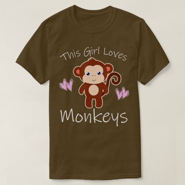 DIESE MÄDCHEN LIEBEN MONKEYS Funny Zitat Niedliche T-Shirt (Design vorne)
