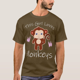 DIESE MÄDCHEN LIEBEN MONKEYS Funny Zitat Niedliche T-Shirt