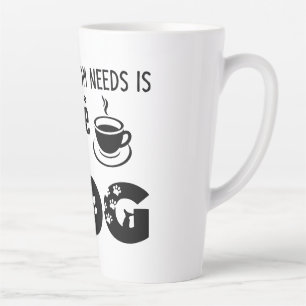 Diese Mama braucht nur Kaffee und ihren Hund Milchtasse