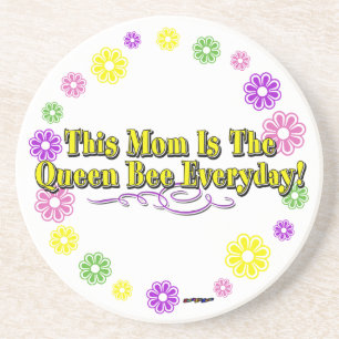 Diese Mama ist die Queen Bee Alltag Typ FlowerRing Getränkeuntersetzer