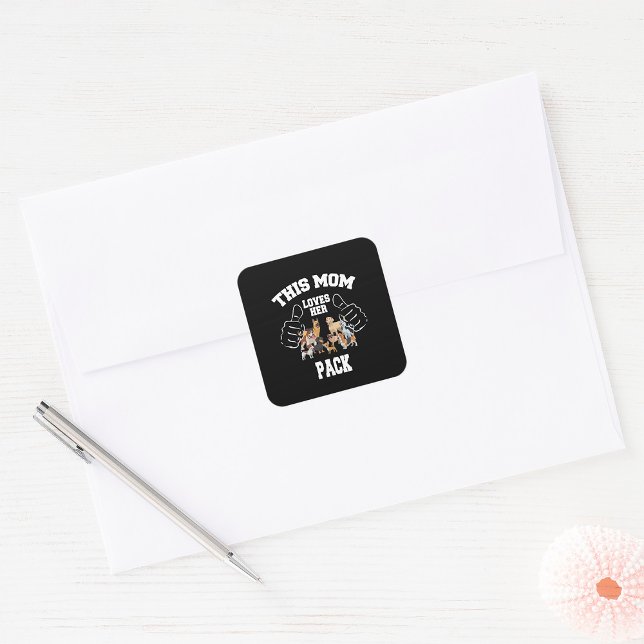 Diese Mama Liebe ihr Pack Square Aufkleber (Von Creator hochgeladen)