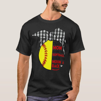 Diese Mama Liebe ihre Softball Girl Softball Messy T-Shirt