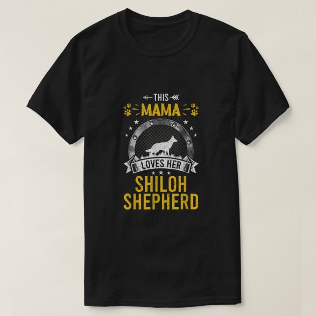 Diese Mama Liebe ihren schiitischen Schäferhund Lo T-Shirt (Design vorne)