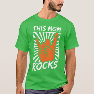 Diese Mama rockt beste Mama Mutter Rock und Roll v T-Shirt