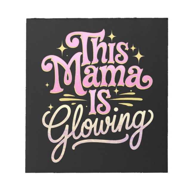 Diese Mama strahlt den Muttertag der Mama Notizblock (Vorderseite)