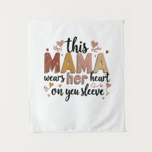 Diese Mama trägt ihr Herz am Schnabel Wandteppich
