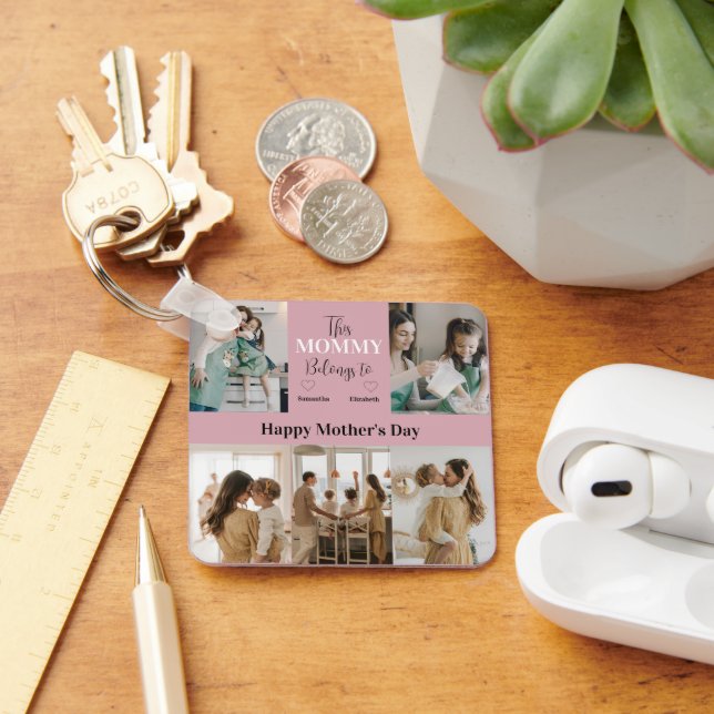 Diese Mami gehört - Personalisiertem Foto | Schlüsselanhänger (Schreibtisch)