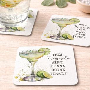 Diese Margarita Aint Gonna trinken sich selbst Rechteckiger Pappuntersetzer