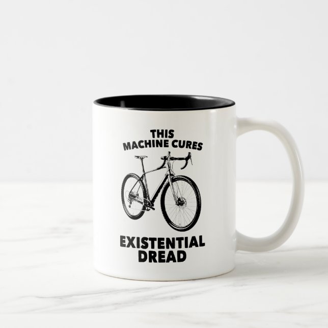 Diese Maschine heilt vorhandenes Dread-Fahrrad Zweifarbige Tasse (Rechts)