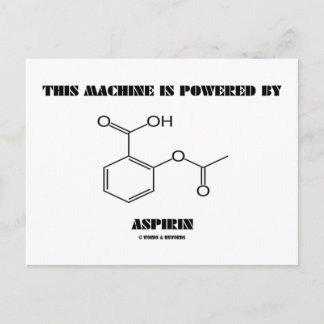 Diese Maschine wird durch Aspirin (Molekül) angetr Postkarte