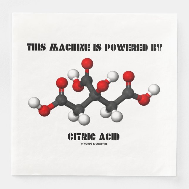 Diese Maschine wird durch Zitronensäurechemie ange Serviette (Vorderseite)