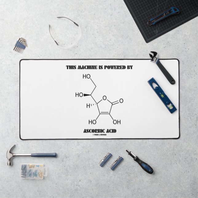 Diese Maschine wird mit Ascorbinsäure (VIT C) betr Schreibtischunterlage (Arbeitsplatz)